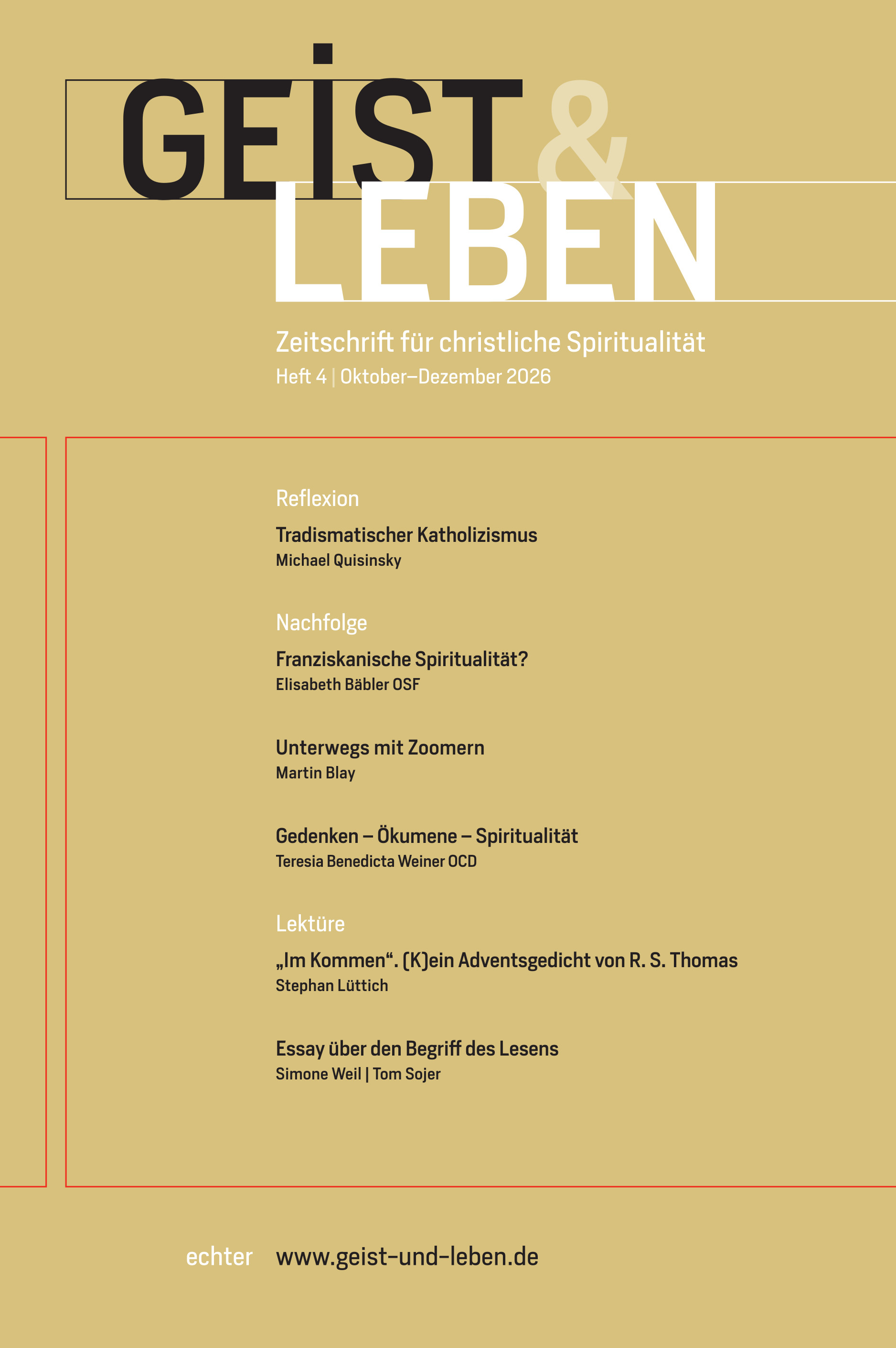Geist & Leben Abo Bundle Print & Download ePub